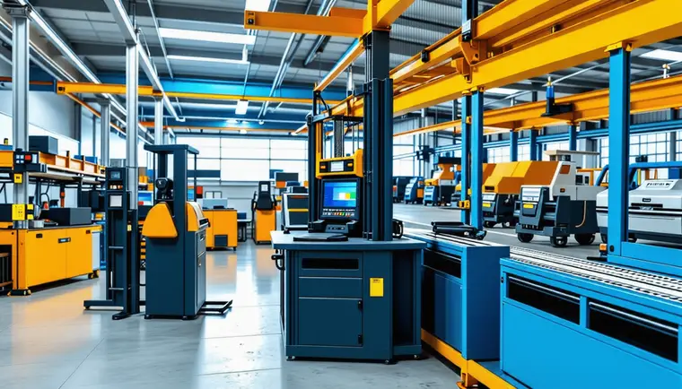 Technicien contrôlant une machine industrielle et son étiquette de maintenance