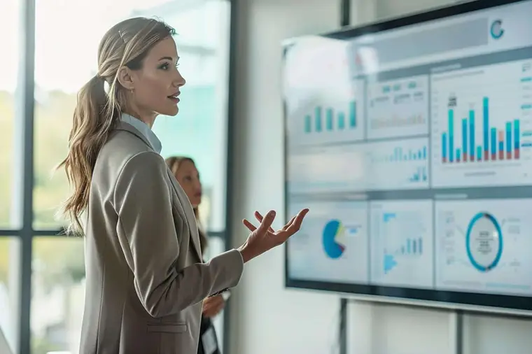 Entrepreneur et comptable vérifiant un prévisionnel financier sur un bureau