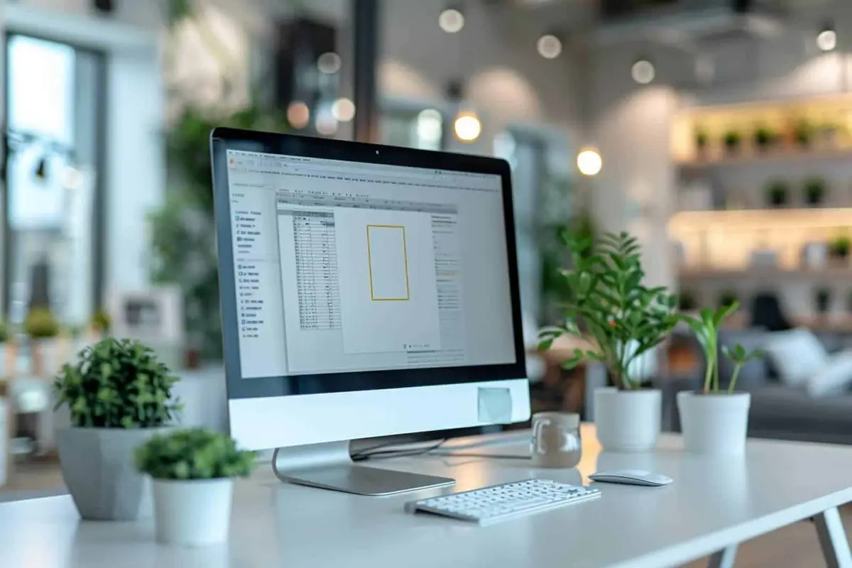 Pages de rapport portrait et paysage organisées sur un bureau de travail