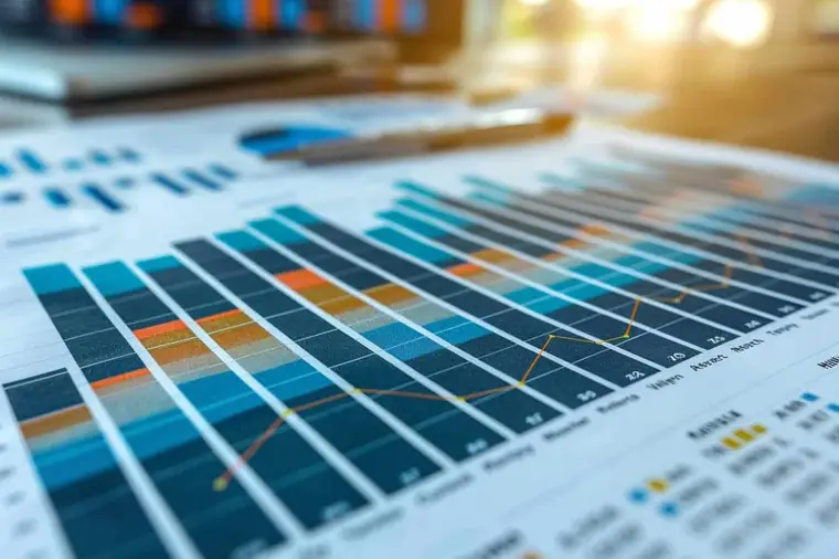 Responsable d’entreprise analysant factures, stocks et prévisions de trésorerie