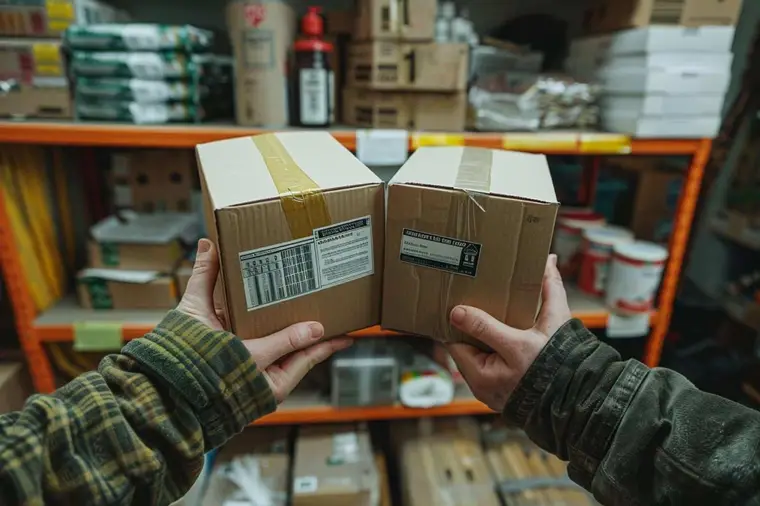 Cartons de déménagement de tailles variées préparés dans un salon lumineux