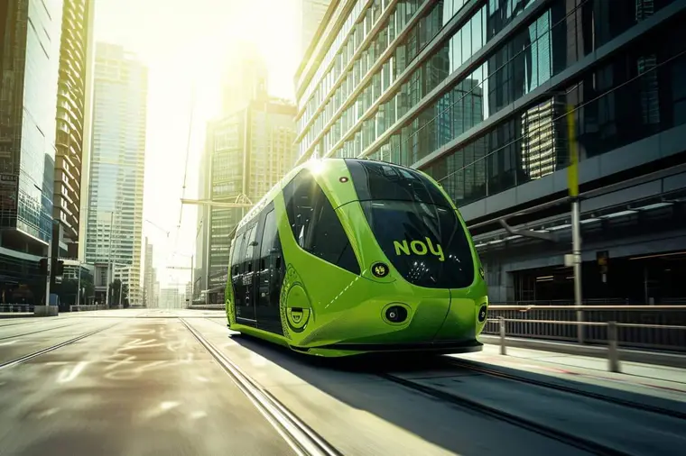 Chauffeur aidant un voyageur près d’un véhicule électrique en ville