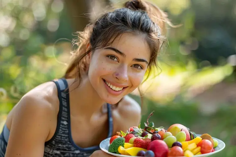 Adulte préparant un repas équilibré avant une marche quotidienne