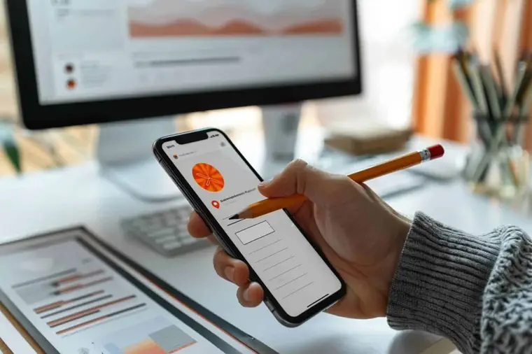 Personne personnalisant les icônes d’applications sur l’écran d’accueil d’un smartphone