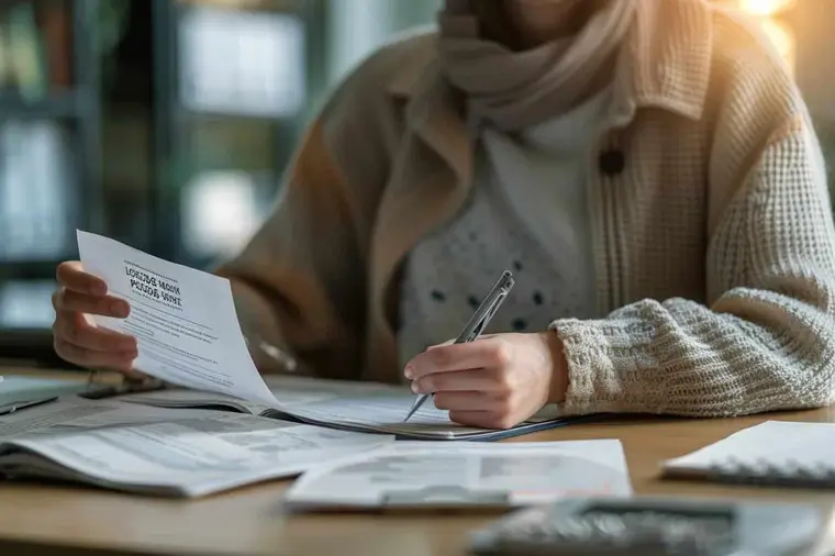 Voyageur préparant un dossier après la perte de son passeport
