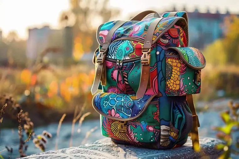 Enfant ajustant un sac scolaire modulable rempli de cahiers et d’une gourde