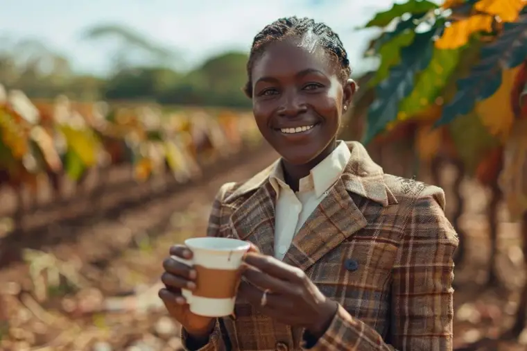 Travailleurs triant des fèves de cacao dans une coopérative ivoirienne