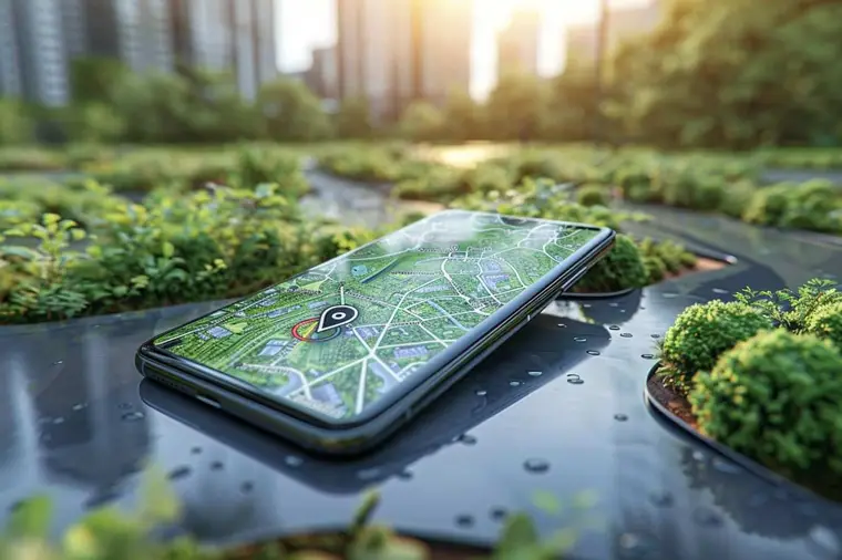 Personne utilisant un ordinateur pour retrouver son smartphone personnel perdu
