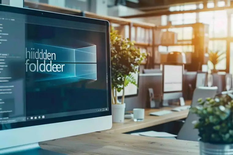 Utilisateur ouvrant l’Explorateur de fichiers sur un ordinateur Windows à domicile