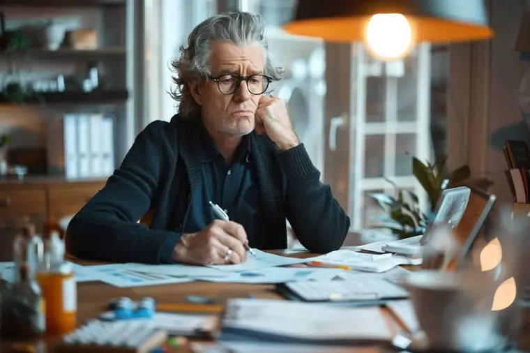 Salarié proche de la retraite échangeant avec un médecin à domicile