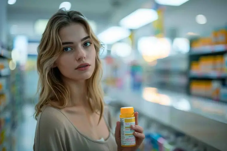 Une pharmacienne échange discrètement avec une femme au comptoir
