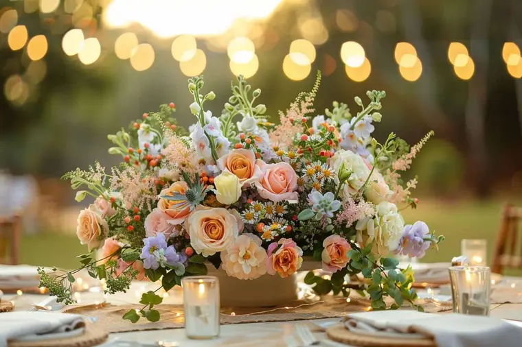 Couple préparant le budget décoration de leur mariage autour d’une table
