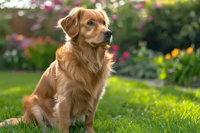 Propriétaire brossant doucement un chien à sous-poil dans un salon lumineux