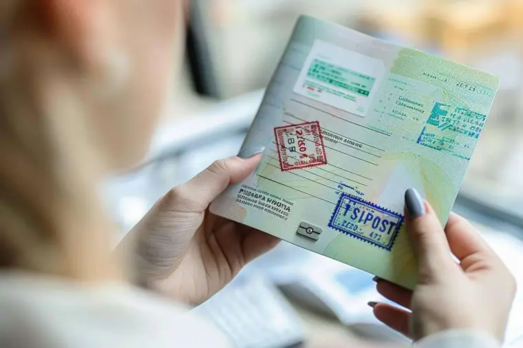 Professionnel français préparant contrat et passeport pour un emploi britannique