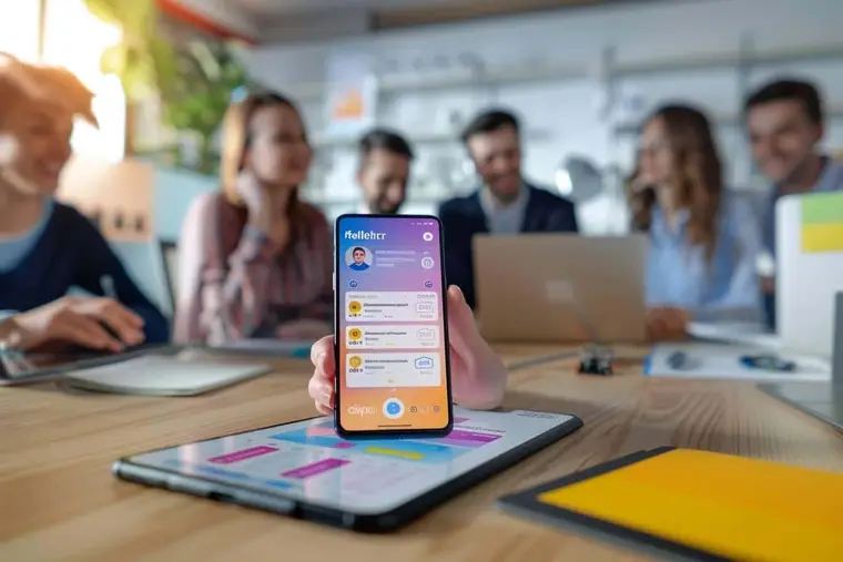 Recruteur et manager organisant des candidatures autour d’un bureau