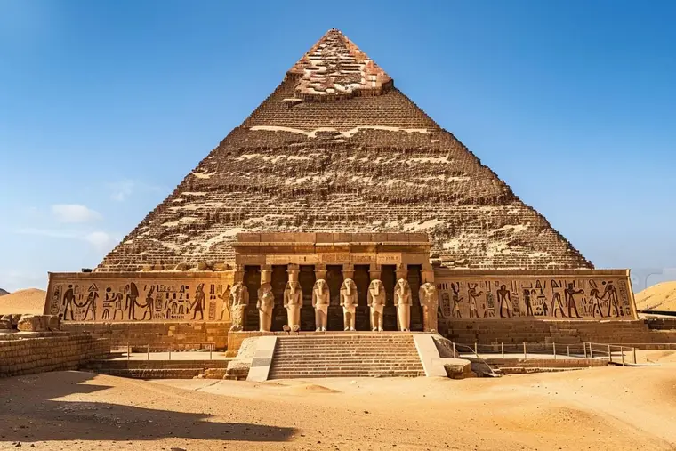 Voyageuse préparée devant les colonnes antiques du temple de Karnak à Louxor
