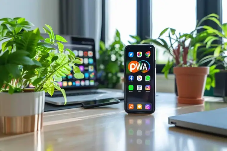 Équipe testant une application web mobile sur smartphone et ordinateur