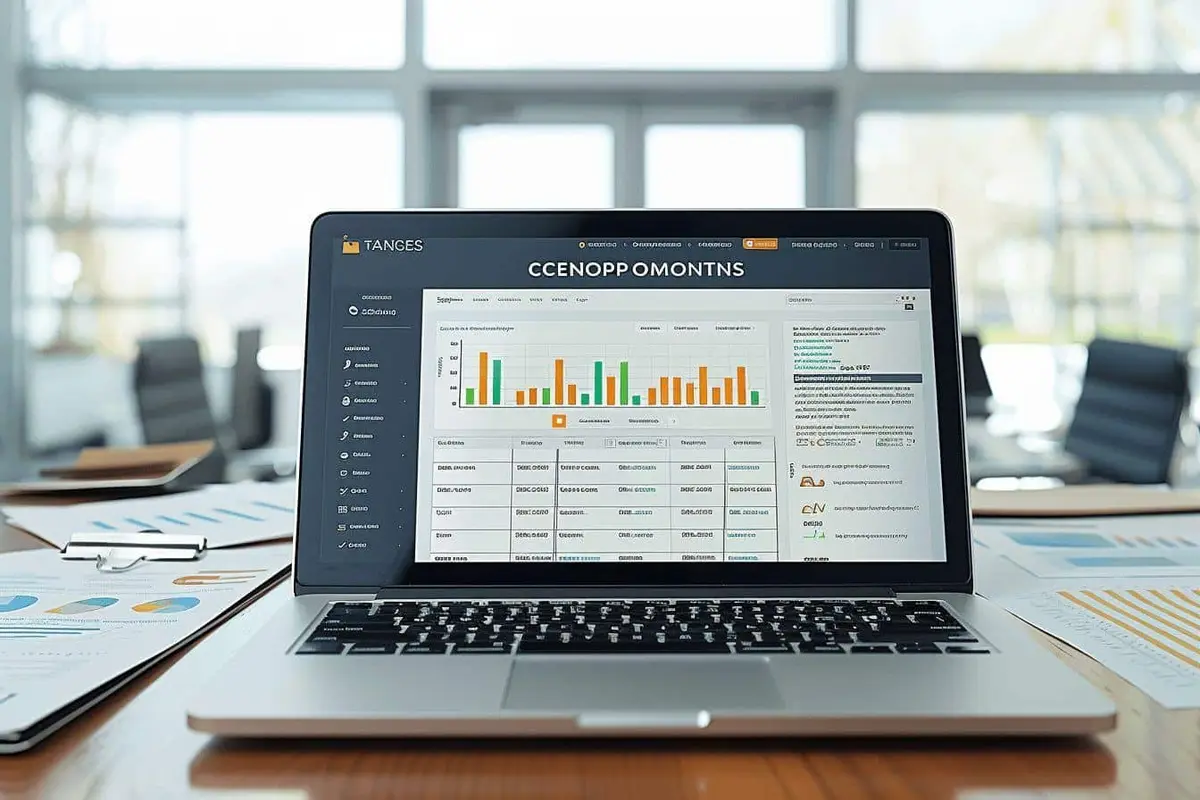 Deux personnes analysent le parcours client d’un site sur un bureau